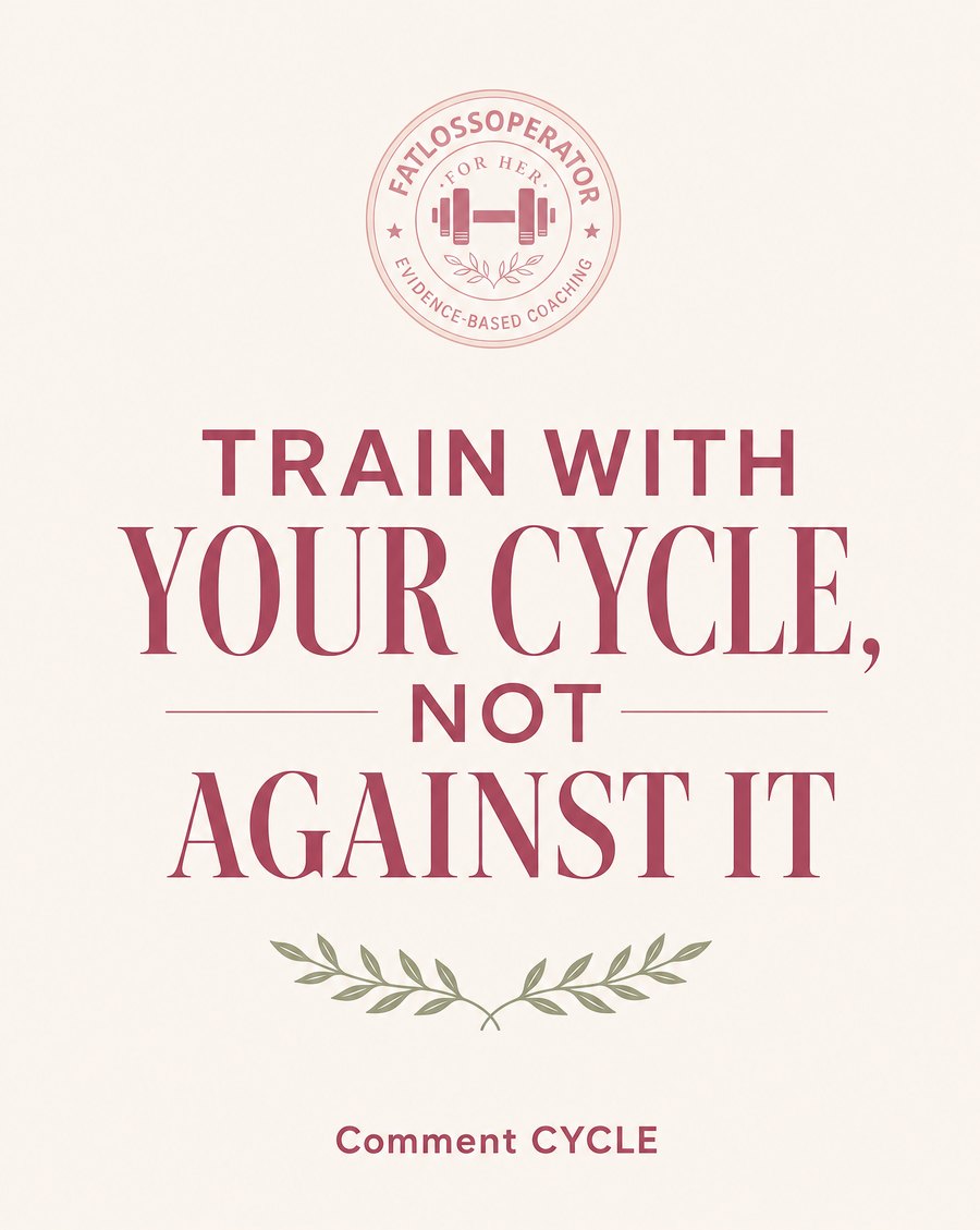 Train with your cycle, not against it